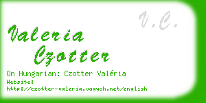 valeria czotter business card